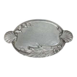 Arthur Court Designs Cast Aluminum Handled Tray / Oval Platter, 1979 For Sale