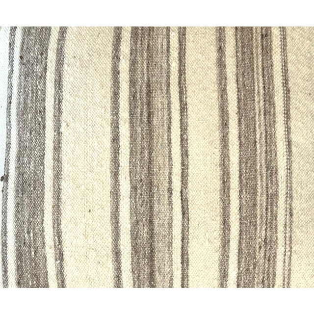 Abstract Moroccan Wool Pouf For Sale - Image 9 of 9