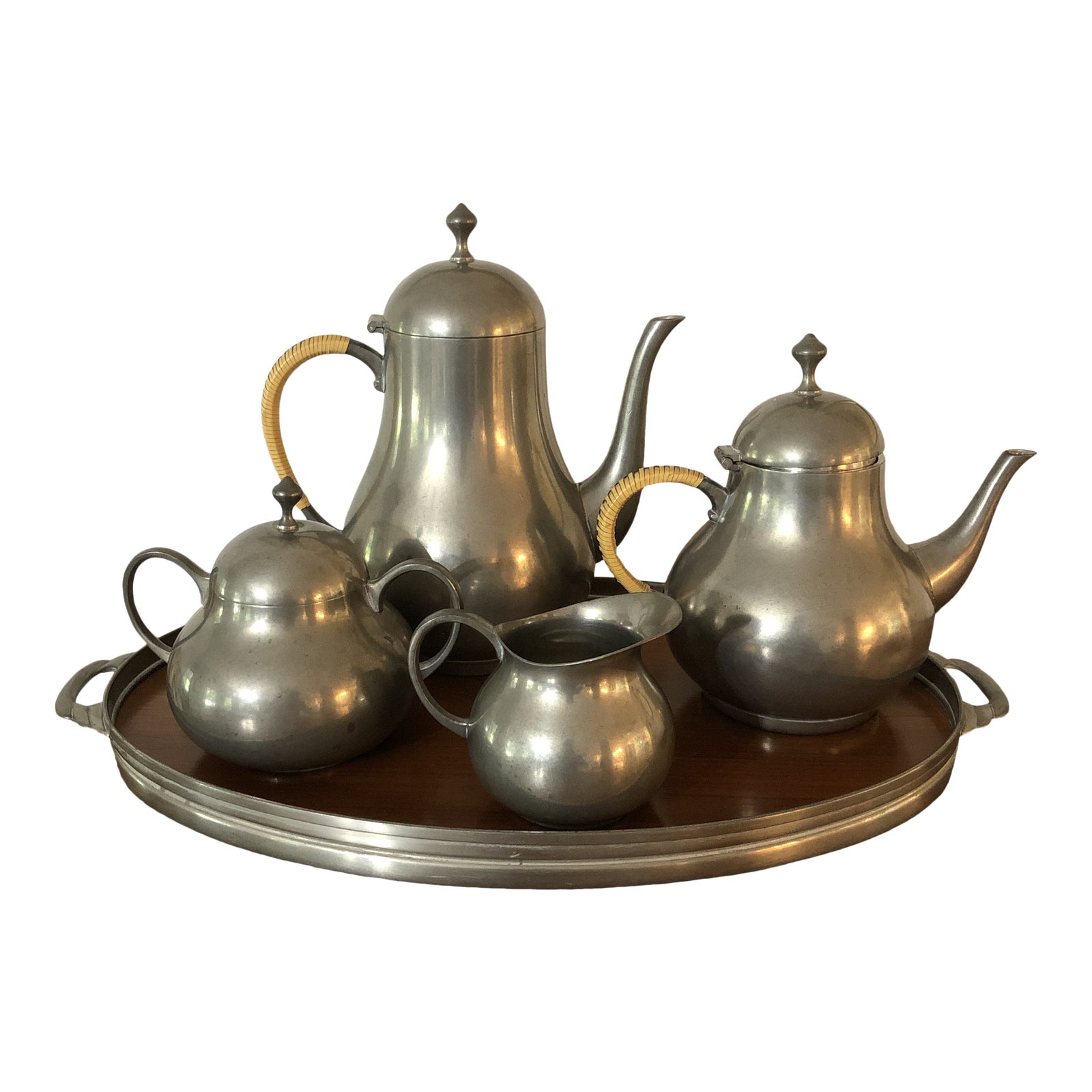 1960’s Vintage Royal Holland Pewter Tea Service 5 Pieces Chairish