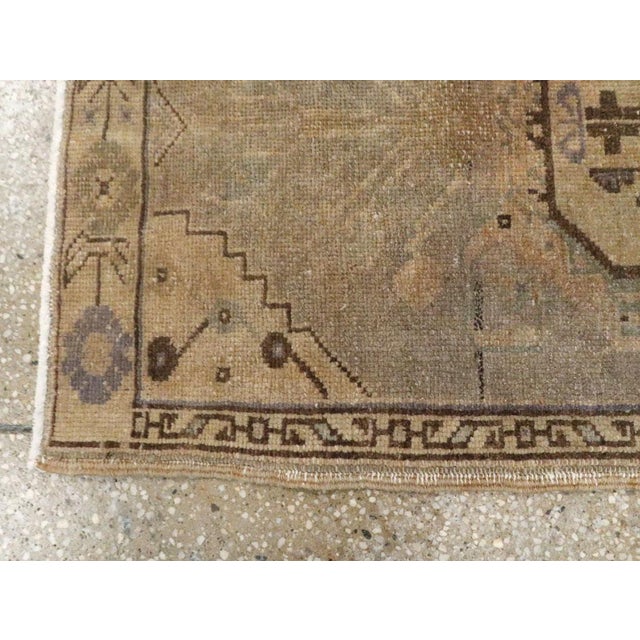 Mid 20th Century Galerie Shabab Collection Mid-20th Century Turkish Oushak Throw Rug For Sale - Image 5 of 8