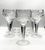 Midcentury Crystal of American Brilliance period revival in the 1950s. Cut crystal Hock Glasses with Hob-stars.