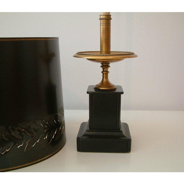 Mid 20th Century Circa 1950 Mid-Century attributed to Maison Jansen Bronze French Candle Table Lamp -1 For Sale - Image 5 of 9