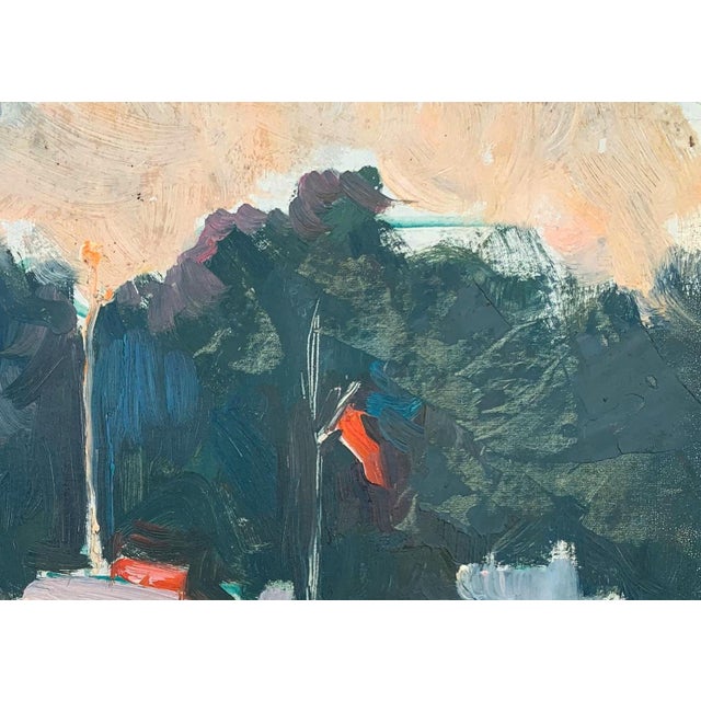 Realism Original River Landscape Oil Painting, Ukrainian Artist, 1960s For Sale - Image 3 of 6