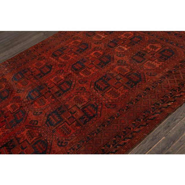 Mid-20th Century Vintage Turkmen Wool Rug 6'6" X 8'6". For Sale - Image 12 of 13