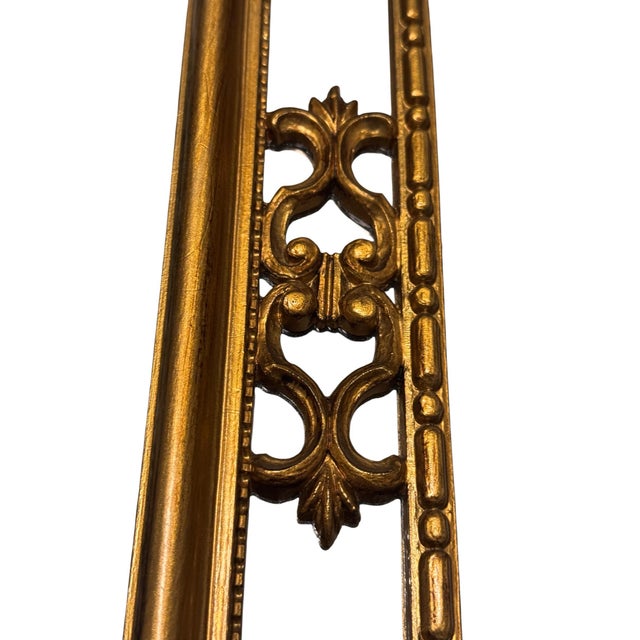 Vintage Italian Giltwood Neoclassical Wall Mirror, Pineapple Finial, Made in Italy For Sale - Image 4 of 7
