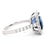 Contemporary Alexander Beverly Hills Gia 4.46ct Cushion Ceylon Sapphire & Diamond Ring 18k, Size 6.5 For Sale - Image 3 of 4