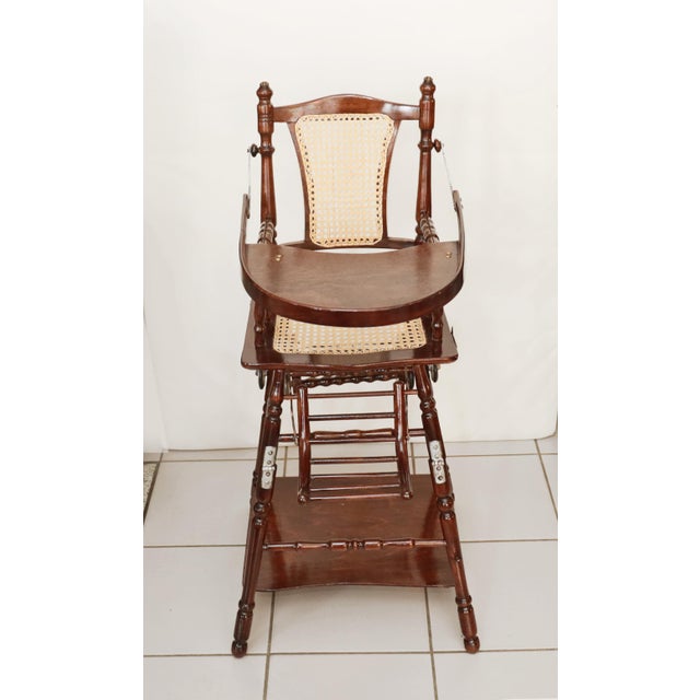 Antique Children's Chair in Beech, 1890s For Sale - Image 4 of 12