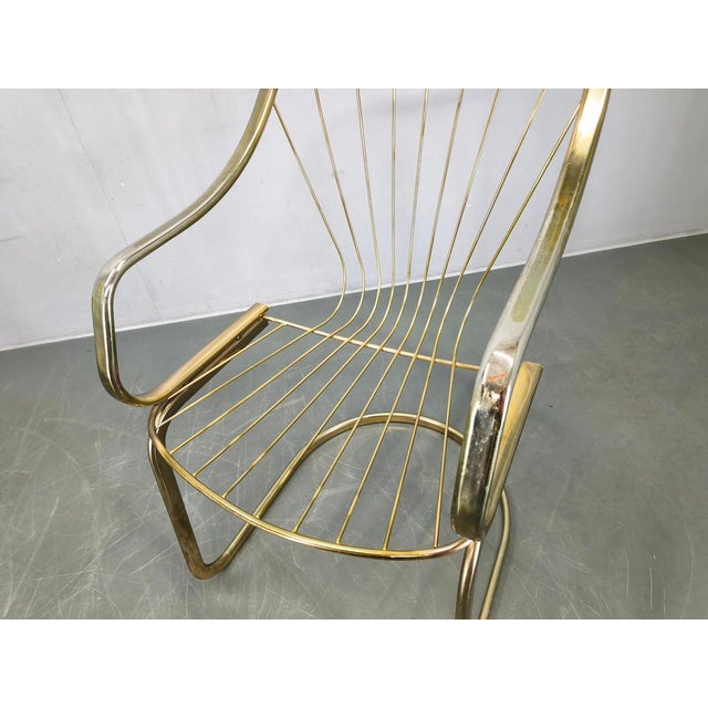 Brass Dining Chairs by Gastone Rinaldi for Rima, Italy, 1970s, Set of 5 For Sale - Image 12 of 18