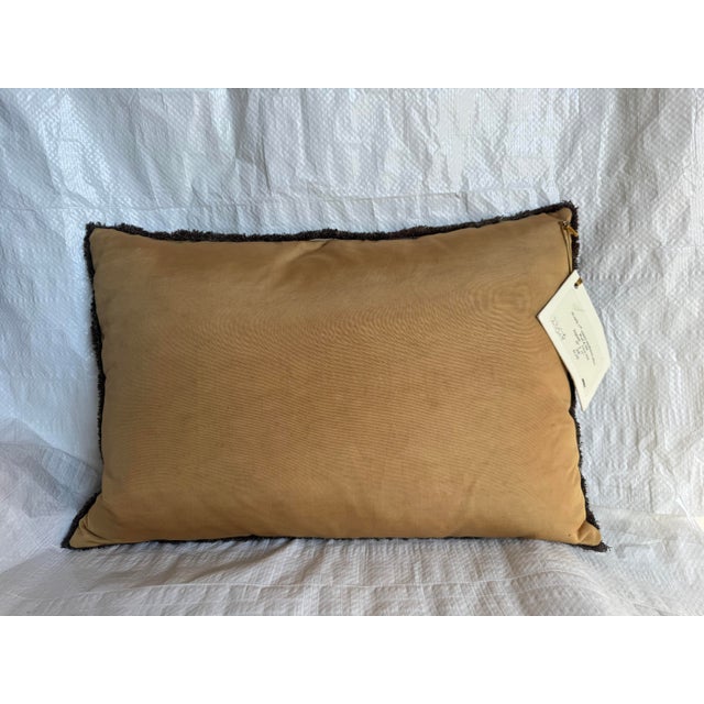 Early 1600s English Needlepoint Pillow With Birds and Fruit Trees For Sale - Image 4 of 4