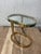Brass Postmodern Polished Brass and Glass Sculptural Side Table, 1980s For Sale - Image 8 of 9