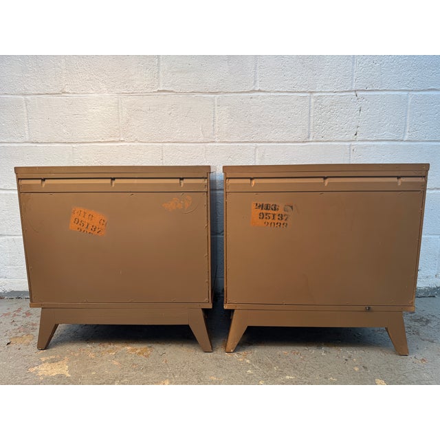 Mid-Century "Distinction" Walnut Night-Stands by Unagusta, Pair For Sale - Image 17 of 17