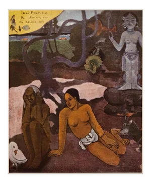 1950s After "Where Are We Going?" by Paul Gauguin, Boho Chic First Edition Full-Color Print