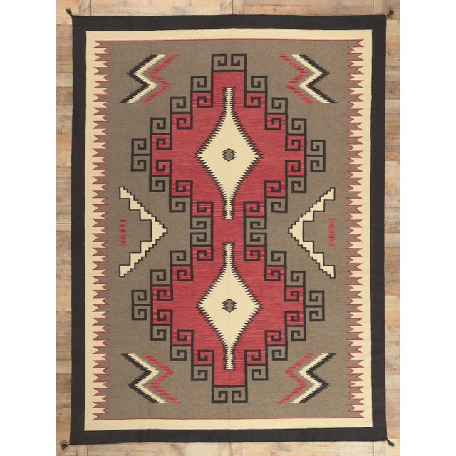Southwest Modern Ganado Navajo-Style Rug - 08'11 X 12'02 For Sale - Image 9 of 9