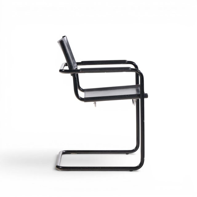 Metal Matteo Grassi "Mg" Mid Century Italian Leather Dining Chairs - Set of 10 For Sale - Image 7 of 11