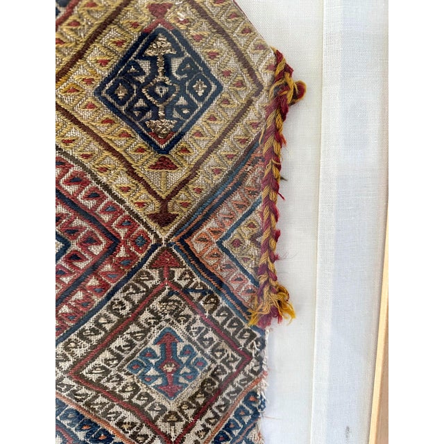Framed Antique Woven Anatolian Woven Textile For Sale In Atlanta - Image 6 of 13