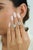 1.23ct Modern Aquamarine & Diamond Double Halo Stud Earrings 14k Gold- 2 Pieces For Sale - Image 11 of 16