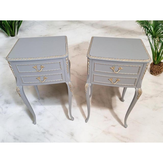 French Louis XV Olympus Bedside Tables, Set of 2 For Sale - Image 3 of 18