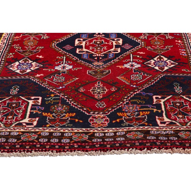 Vintage Persian Qashqai Rug, 03'05 X 05'02 For Sale - Image 4 of 10