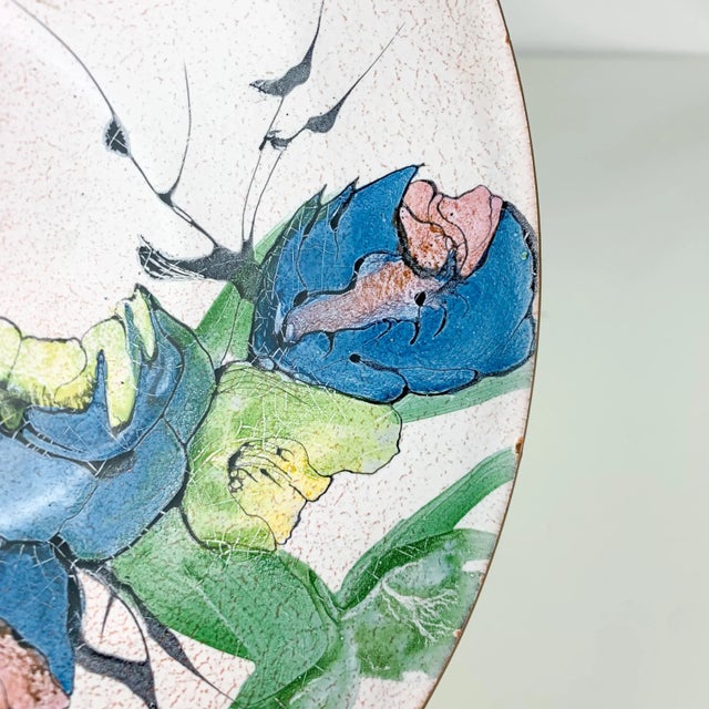 Mid 20th Century Vintage Mid Century Modern Painted Enamel Copper Bowl by Lilyan Bachrach Signed For Sale - Image 5 of 13