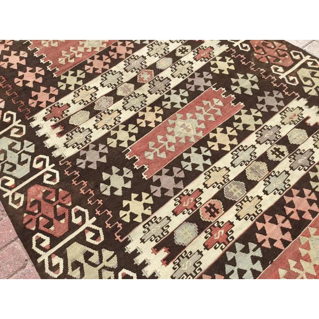 Vintage Turkish Kilim Rug - 59" X 99" For Sale - Image 4 of 11