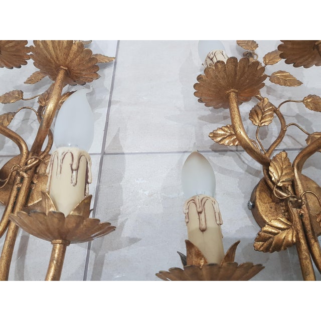 Hollywood Regency Wall Lamps in the style of Coco Chanel, France, 1960s, Set of 2 For Sale - Image 5 of 10