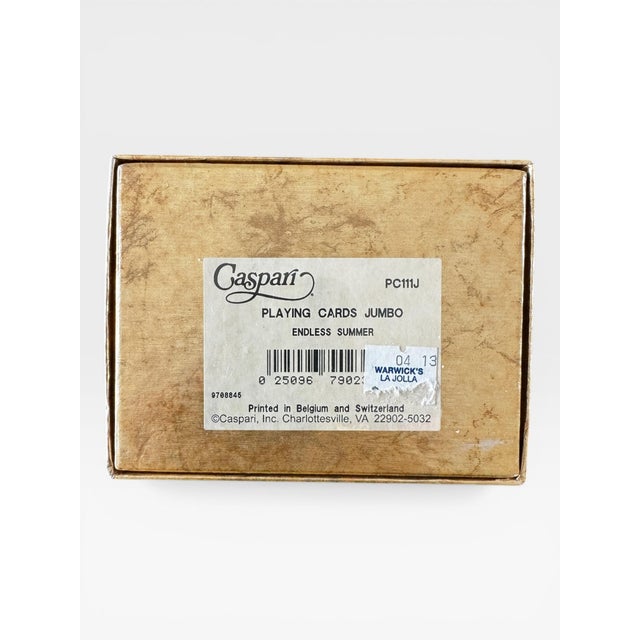 Caspari Endless Summer Double Deck Bridge Playing Cards Jumbo Type For Sale - Image 4 of 8