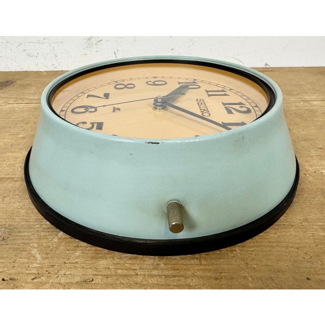 Vintage Blue Ships Wall Clock from Seiko, 1970s For Sale - Image 14 of 18