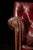 Vintage Tufted Leather Chesterfield Armchair and Ottoman Set in Burgundy For Sale - Image 11 of 12