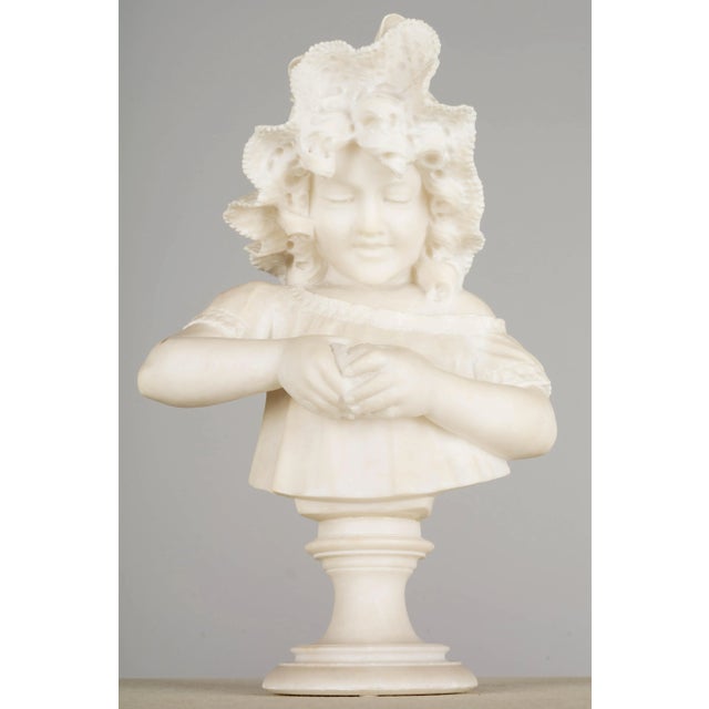 Stone 19th Century Pietro Giorgi Sculpture of Girl Peeling an Orange For Sale - Image 7 of 11