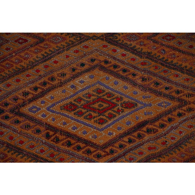 Red 1960s Jajim Kilim With Bold Diamond Designs 5'4'' X 7'7'' For Sale - Image 8 of 11