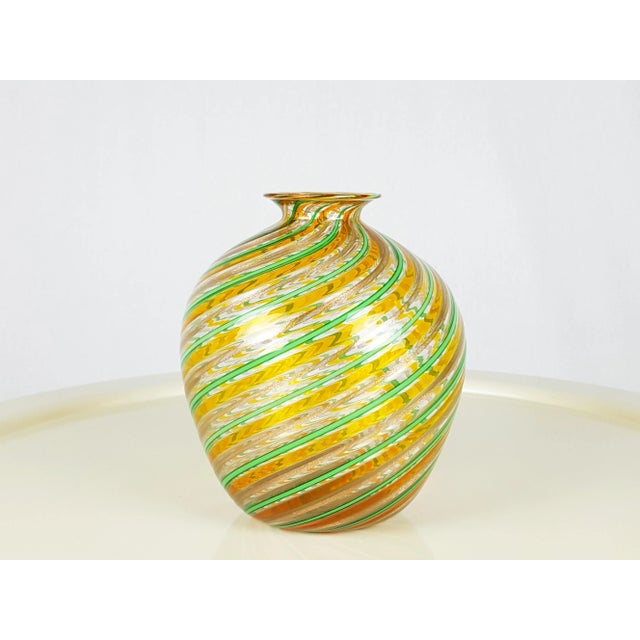 Vintage Multi-Colored Murano Glass Vase from Fratelli Toso, 1970s For Sale - Image 3 of 8