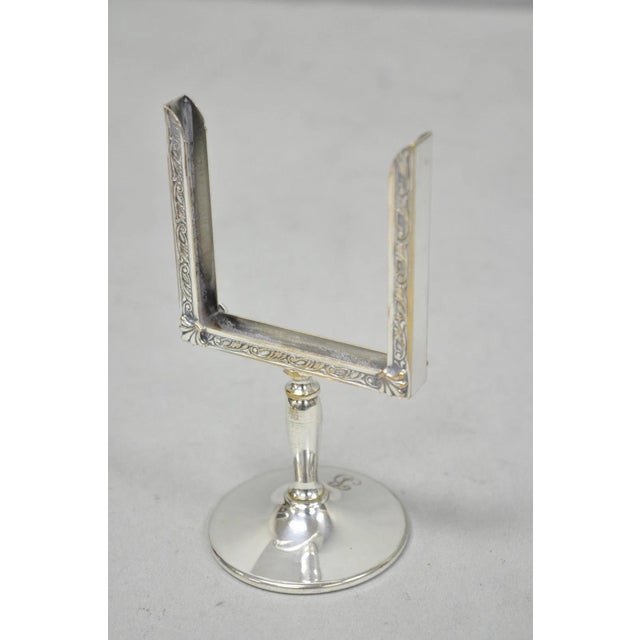 Metal Vintage Charles S Beller Silver Plated Cigarette Holder Picture Frame W "B" Mono For Sale - Image 7 of 11