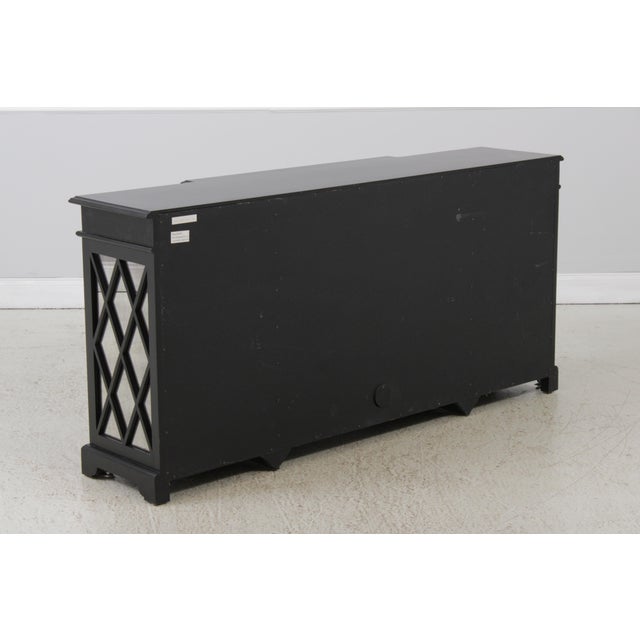 Ballard Designs Mirror Door Black Tv Console Cabinet For Sale - Image 15 of 16