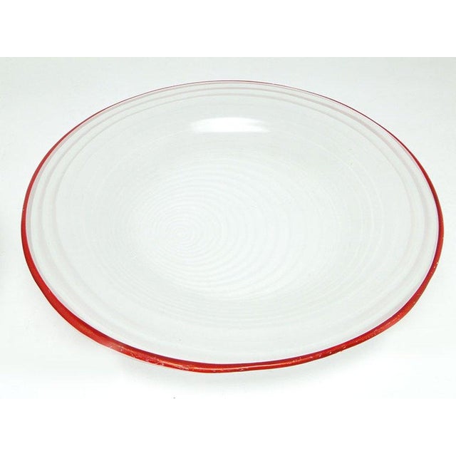 Glass Rotor Dessert Set by J. Drost from Ząbkowice Gospodarcza Huta, Poland, 1974, Set of 7 For Sale - Image 7 of 9