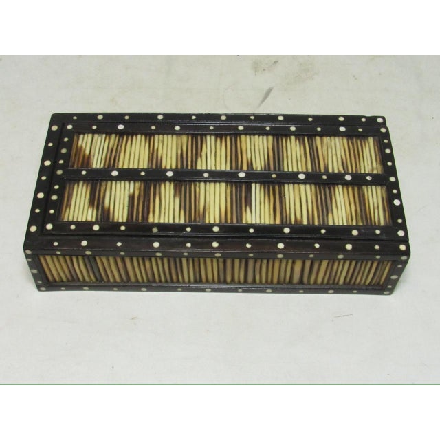 Tan Anglo Indian Long Quill Pencil Box For Sale - Image 8 of 13