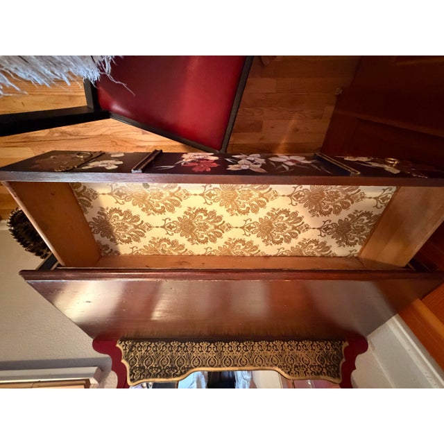 Early 20th Century Chinoiserie Vanity Ser With Mirror and Chair For Sale - Image 10 of 12
