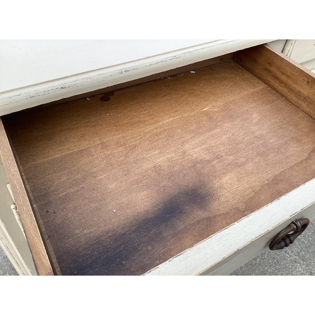 Cream French Painted Farmhouse Sideboard For Sale - Image 8 of 10