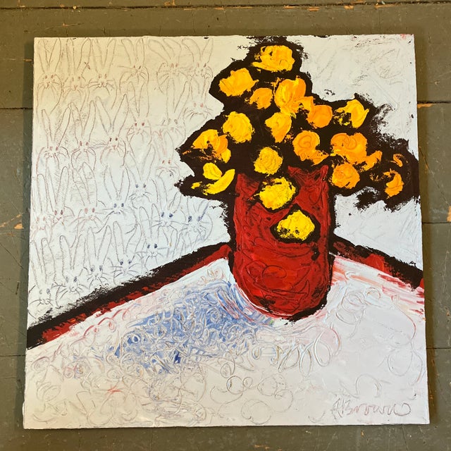 Contemporary Original Alexandra Brown Pop Art Abstract Still Life Oil Painting Signed For Sale In Philadelphia - Image 6 of 6