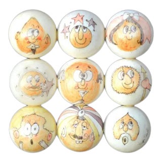 1970s "Many Faces" Mixed-Media Sculptures by Roger Coast - Set of 9 For Sale