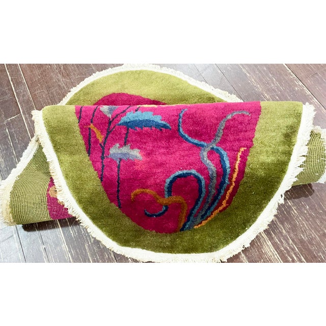 Red Antique Art Deco Chinese Rug, 2'6" X 4'2" For Sale - Image 8 of 10