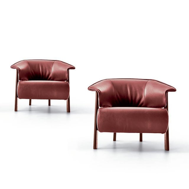 Armchairs designed by Patricia Urquiola in 2019. Manufactured by Cassina in Italy. This comfy armchair has the same...