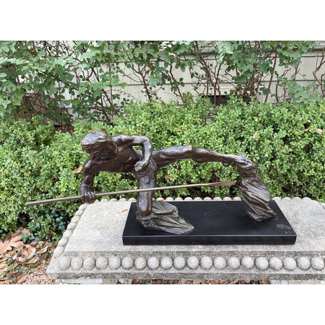 Art Deco 1930s French Art Deco Bronze Sculpture For Sale - Image 3 of 14