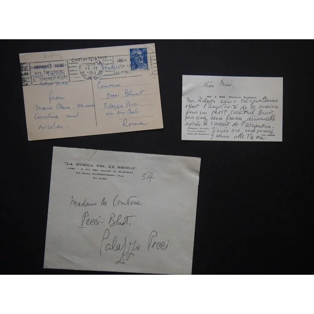 Autograph happy new year card signed by nicolas nabokov to the countess anna laetitia pecci-blunt. Paris, december 21st...