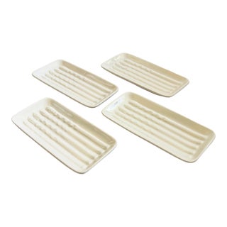 California Pottery Asparagus Plates - Set of 4 For Sale