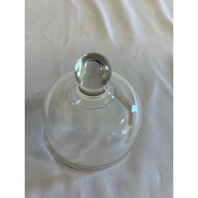 1980s Vintage Clear Glass Individual Butter Dish With Domed Lid For Sale - Image 5 of 8