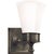 Siena Single Sconce in Bronze with White Glass Height: 8.25" Extension: 6.5" Backplate: 4.75" Square Mounting: Hardwire...
