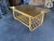 Mid-Century Modern 1950s Rectangle Rattan Coffee Table With Diamond Link Side For Sale - Image 3 of 10