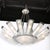 Art Deco Art Deco Geometric Frosted Glass & Nickeled Starburst Chandelier Signed Degué For Sale - Image 3 of 18
