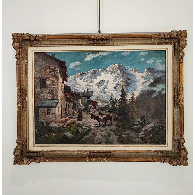 Work in perfect condition Original frame damaged, it will be removed before sending This piece has an attribution mark, I...
