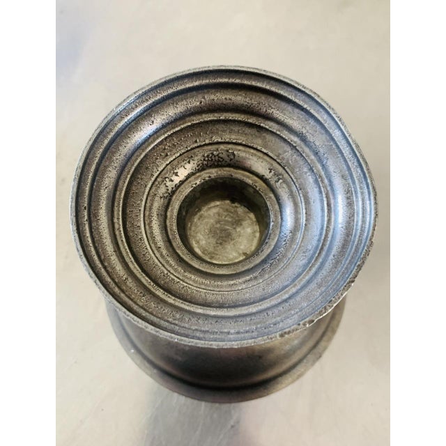 Vintage French Flower Frog Vases with Pewter Holders, 1960s, Set of 2 For Sale - Image 15 of 18
